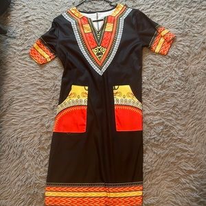 Semi-Formal African Design Dress
